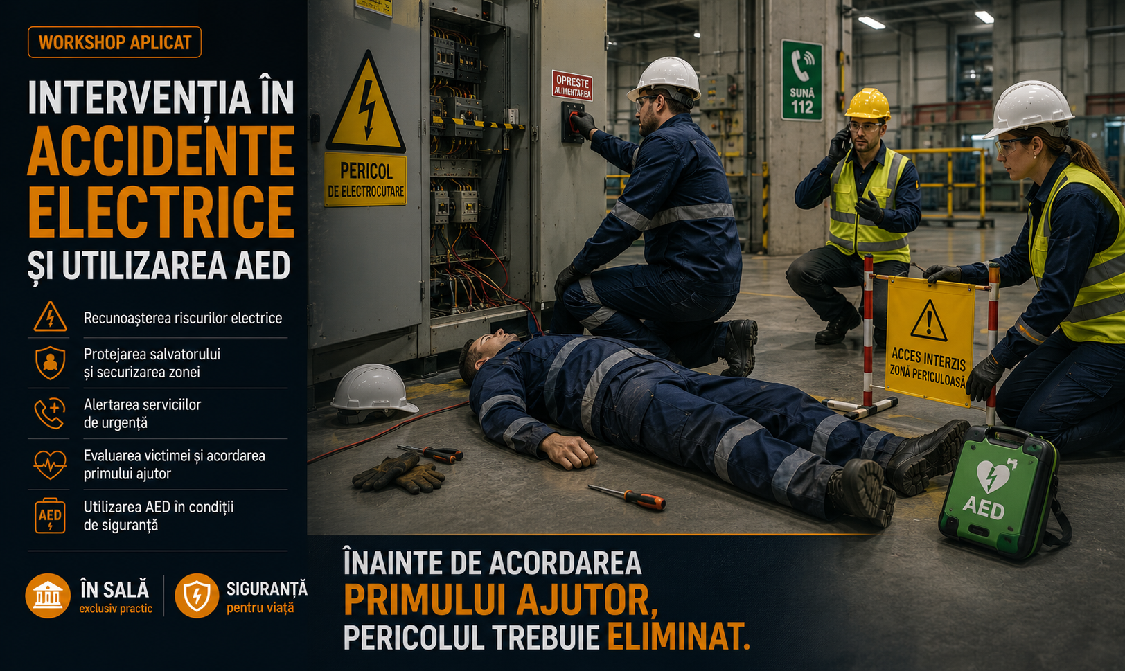 interventia in accidente electrice
